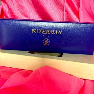 Waterman S0636990 Exception FOUNTAIN Pen Slim in Black with Gold Trim & Box